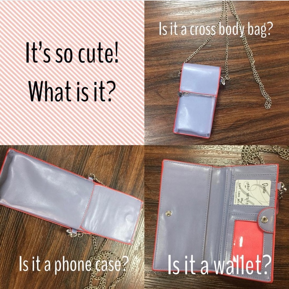 New vegan leather crossbody, phone case, wallet